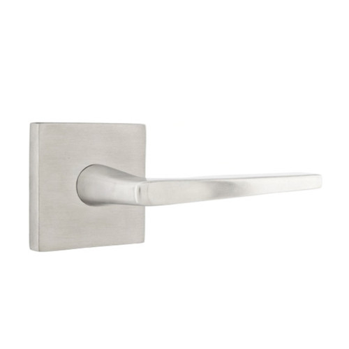 Emtek S20003-HES-SS Hermes Door Lever Privacy Set With Stainless Steel Square Rosette Brushed Stainless Steel
