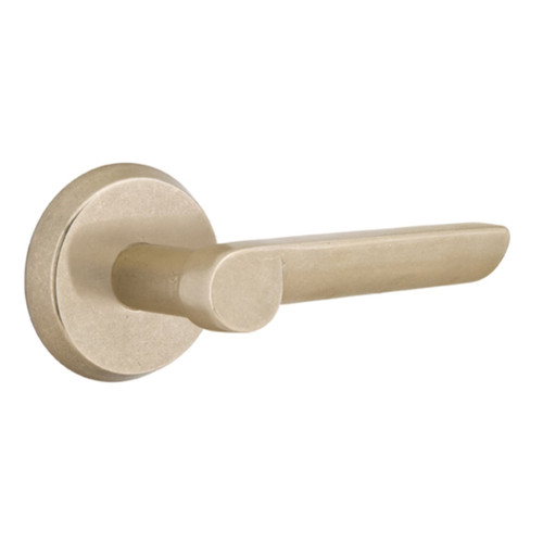 Emtek 7056-AR-TWB Aurora Sandcast Bronze Door Lever Dummy Set With #2 Rosette Tumbled White Bronze