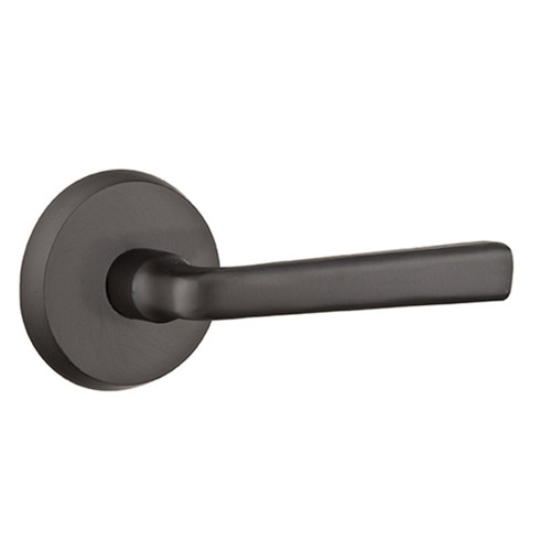 Emtek 7206-CR-FB Cimarron Sandcast Bronze Door Lever Privacy Set With #2 Rosette Flat Black Bronze