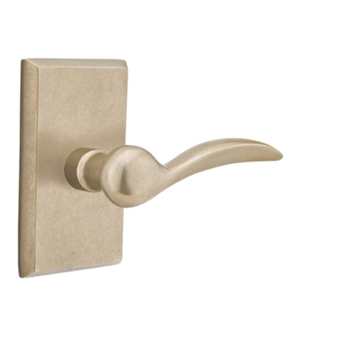 Emtek 7104-D-TWB Durango Sandcast Bronze Door Lever Passage Set With #3 Rosette Tumbled White Bronze