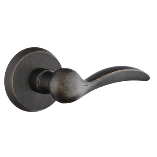 Emtek 7106-D-MB Durango Sandcast Bronze Door Lever Passage Set With #2 Rosette Medium Bronze