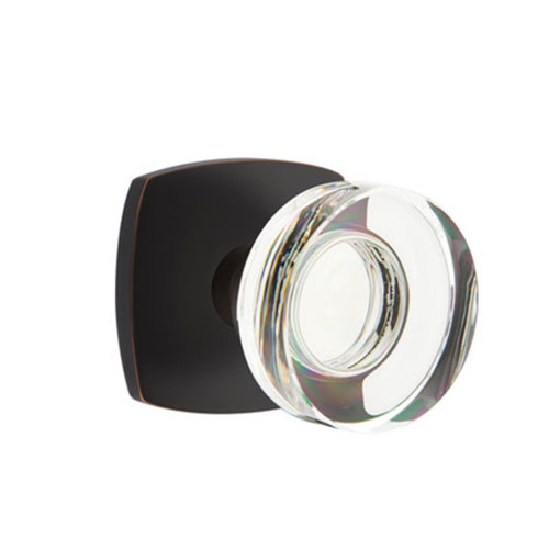 Emtek 5316-MDC-US10B Modern Disc Door Knob Passage Set With Urban Modern Rosette Oil Rubbed Bronze