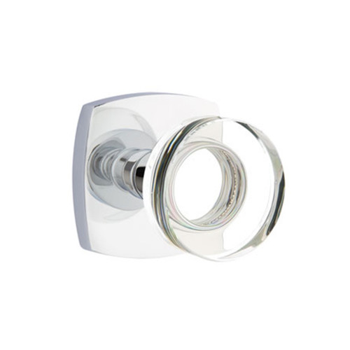 Emtek 5326-MDC-US26 Modern Disc Door Knob Privacy Set With Urban Modern Rosette Polished Chrome