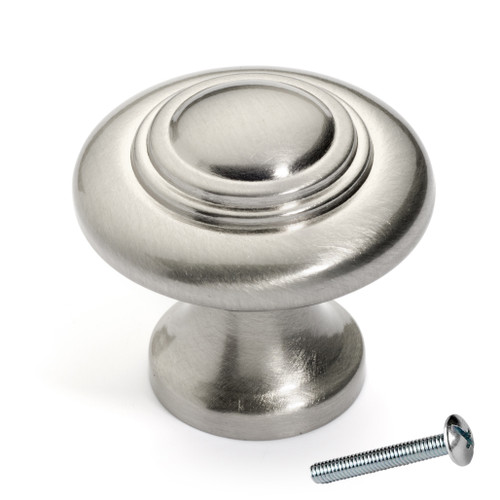 Dynasty Hardware K-9229-SN Concentric Cabinet Knob, Satin Nickel