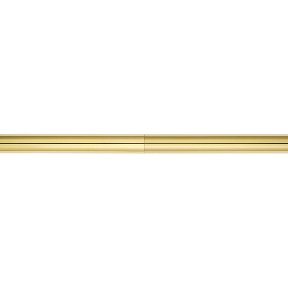 Dynasty Hardware SR60-PB 1-Inch Diameter Shower Curtain Rod And Mounting Brackets, 60-Inch, Polished Brass