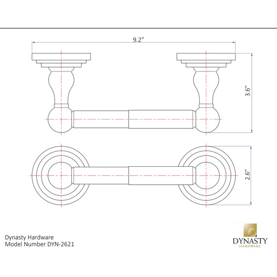 Dynasty Hardware 2621-ORB Newport Toilet Tissue Holder, Oil Rubbed Bronze