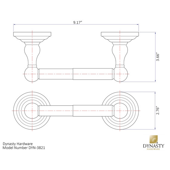 Dynasty Hardware 3821-ORB Palisades Toilet Tissue Holder Oil Rubbed Bronze