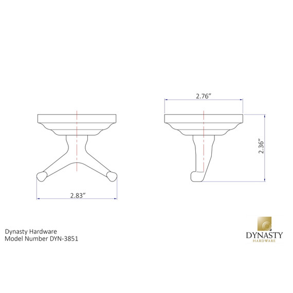 Dynasty Hardware 3851-ORB Palisades Robe Hook Oil Rubbed Bronze