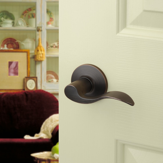 Dynasty Hardware HER-82-12P Heritage Lever Passage Set, Aged Oil Rubbed Bronze