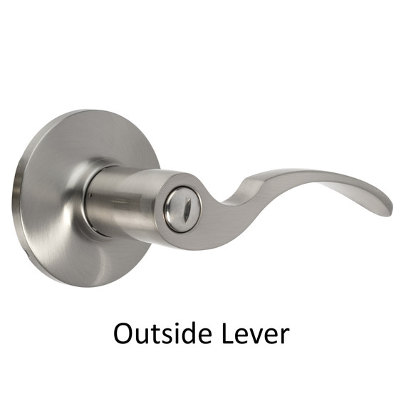 Dynasty Hardware MON-30-US15 Monterey Lever Privacy Set, Satin Nickel