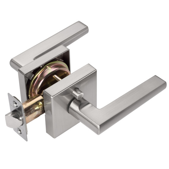 Dynasty Hardware CAP-30-US15, Capri Lever Privacy Set, Satin Nickel