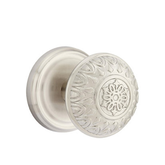 Emtek 8200-LN-US15 Lancaster Door Knob Privacy Set With Regular Rosette Satin Nickel