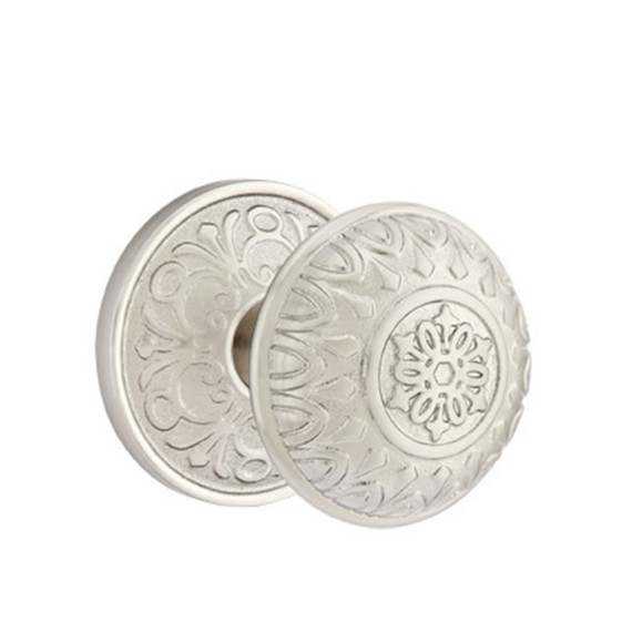 Emtek 8206-LN-US15 Lancaster Door Knob Privacy Set With Lancaster Rosette Satin Nickel