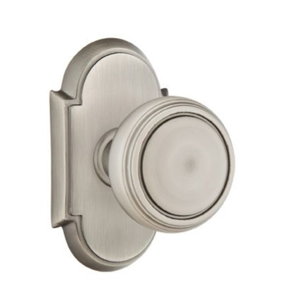 Emtek 8058-NW-US15A Norwich Door Knob Dummy Set With #8 Rosette Pewter