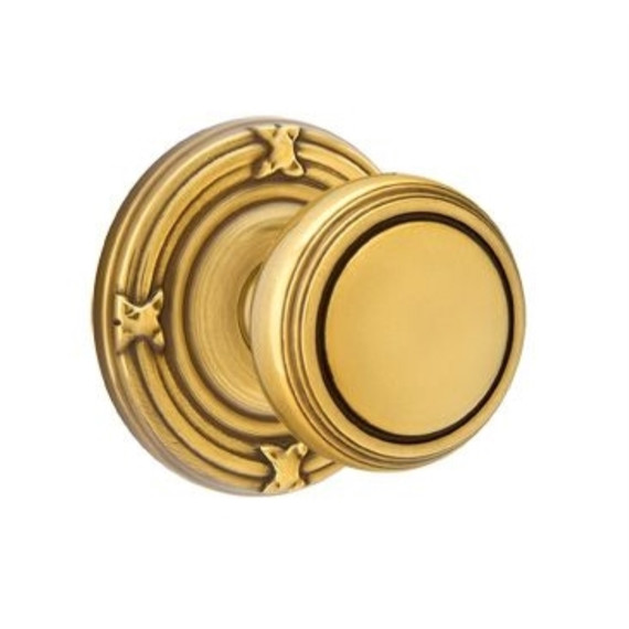 Emtek 8107-NW-US7 Norwich Door Knob Passage Set With Ribbon & Reed Rosette French Antique