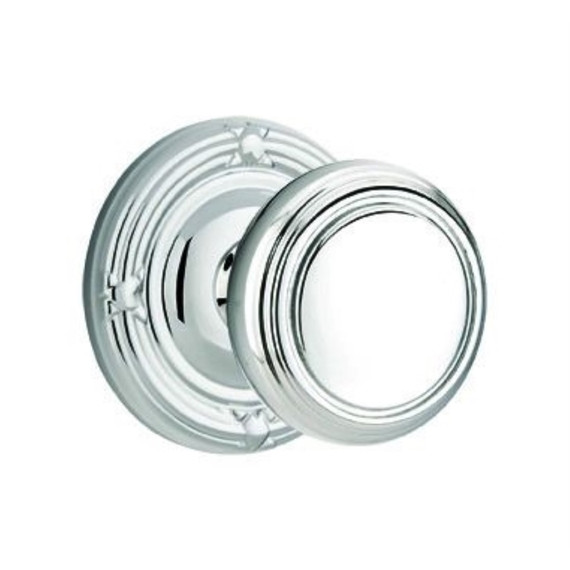 Emtek 8207-NW-US26 Norwich Door Knob Privacy Set With Ribbon & Reed Rosette Polished Chrome