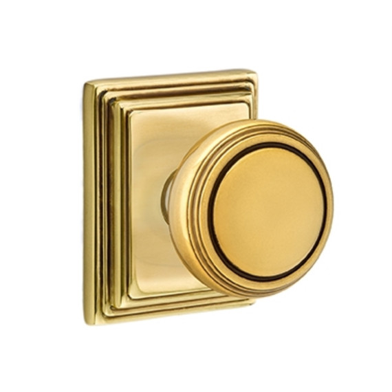 Emtek 8261-NW-US7 Norwich Door Knob Privacy Set With Wilshire Rosette French Antique