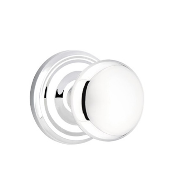 Emtek 8100-P-US26 Providence Door Knob Passage Set With Regular Rosette Polished Chrome