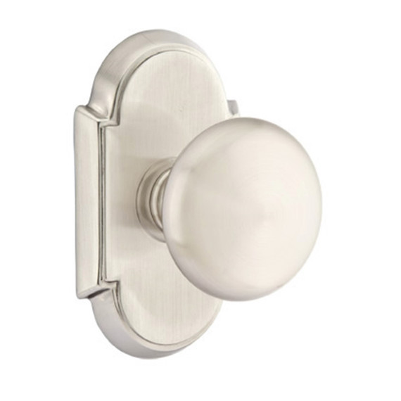Emtek 8208-P-US15 Providence Door Knob Privacy Set With #8 Rosette Satin Nickel