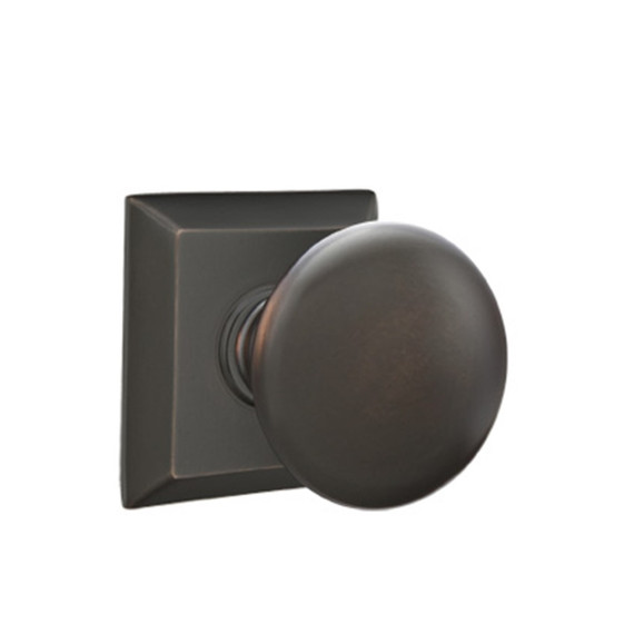 Emtek 8231-P-US10B Providence Door Knob Privacy Set With Quincy Rosette Oil Rubbed Bronze