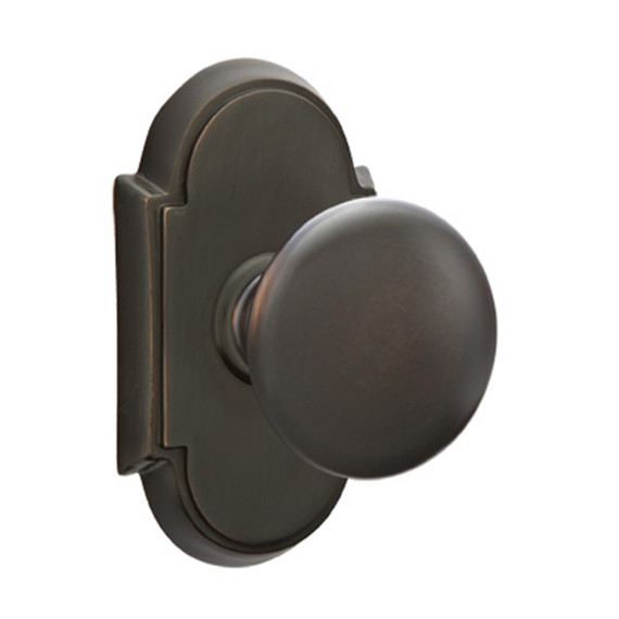 Emtek 8058-P-US10B Providence Door Knob Dummy Set With #8 Rosette Oil Rubbed Bronze