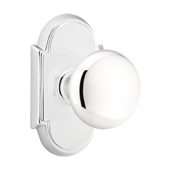 Emtek 8058-P-US26 Providence Door Knob Dummy Set With #8 Rosette Polished Chrome
