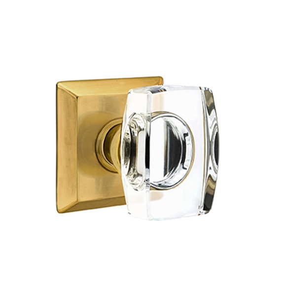 Emtek 8131-WS-US7 Windsor Crystal Door Knob Passage Set With Quincy Rosette French Antique