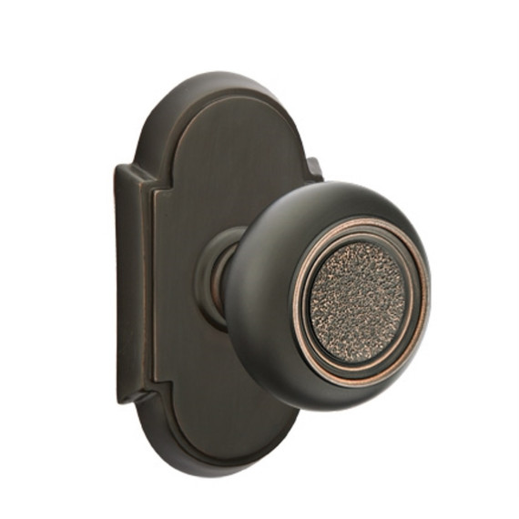 Emtek 8058-BT-US10B Belmont Door Knob Dummy Set With #8 Rosette Oil Rubbed Bronze