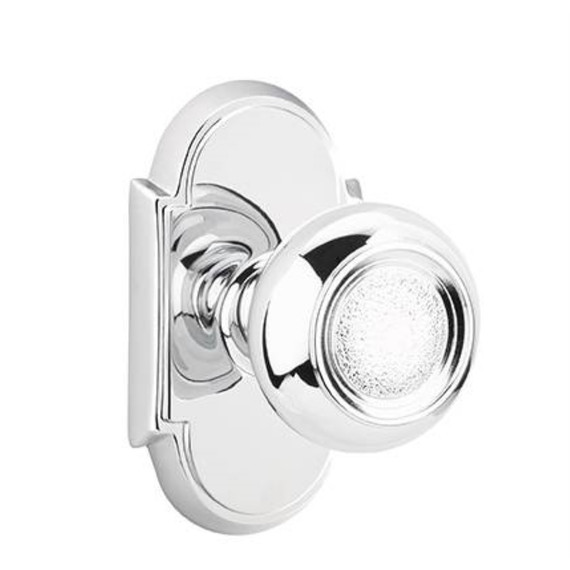 Emtek 8208-BT-US26 Belmont Door Knob Privacy Set With #8 Rosette Polished Chrome