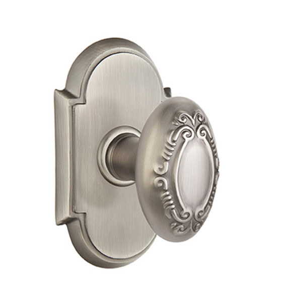 Emtek 8108-V-US15A Victoria Door Knob Passage Set With #8 Rosette Pewter
