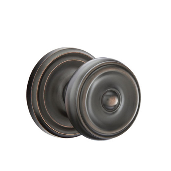 Emtek 8100-W-US10B Waverly Door Knob Passage Set With Regular Rosette Oil Rubbed Bronze