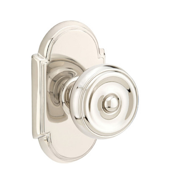 Emtek 8208-W-US14 Waverly Door Knob Privacy Set With #8 Rosette Polished Nickel