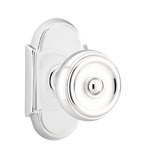 Emtek 8208-W-US26 Waverly Door Knob Privacy Set With #8 Rosette Polished Chrome