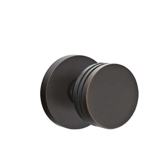 Emtek 5059-BN-US10B Bern Door Knob Dummy Set With Disk Rosette Oil Rubbed Bronze