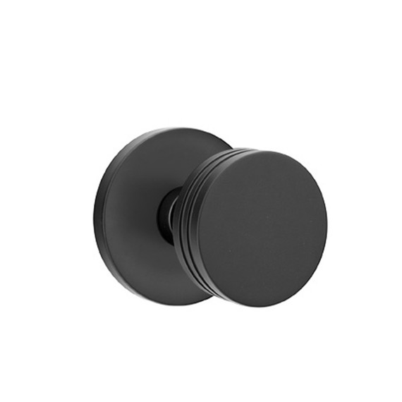Emtek 5059-BN-US19 Bern Door Knob Dummy Set With Disk Rosette Flat Black