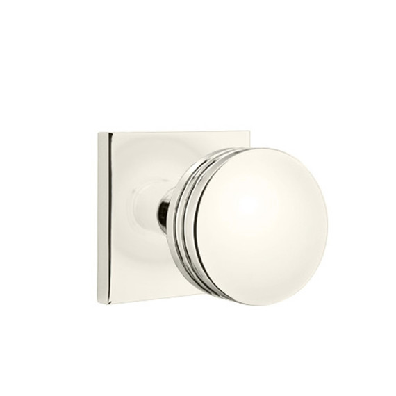 Emtek 5110-BN-US14 Bern Door Knob Passage Set With Square Rosette Polished Nickel