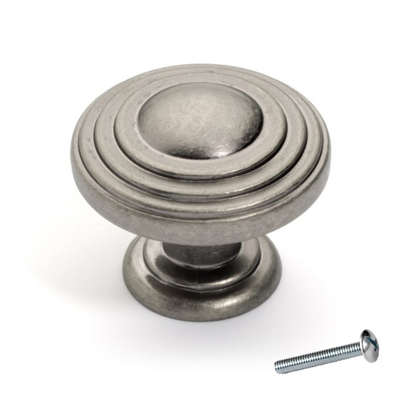 Dynasty Hardware K-3118-AN Newport Cabinet Knob, Antique Nickel