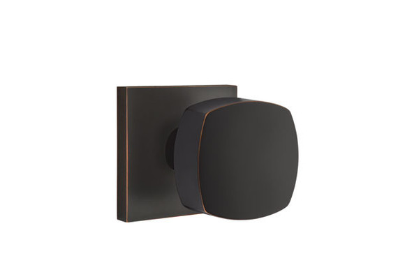 Emtek 5210-FRK-US10B Freestone Door Knob Privacy Set With Square Rosette Oil Rubbed Bronze