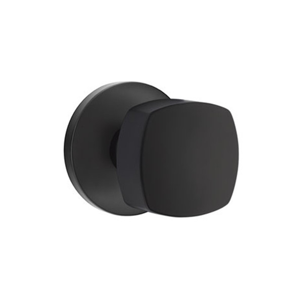 Emtek 5059-FRK-US19 Freestone Door Knob Dummy Set With Disk Rosette Flat Black