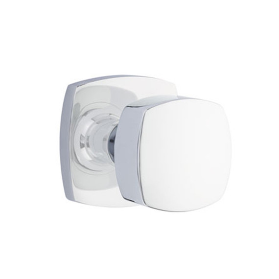 Emtek 5306-FRK-US26 Freestone Door Knob Dummy Set With Urban Modern Rosette Polished Chrome