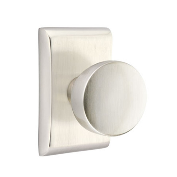 Emtek 5211-LAU-US15 Laurent Door Knob Privacy Set With Neos Rosette Satin Nickel