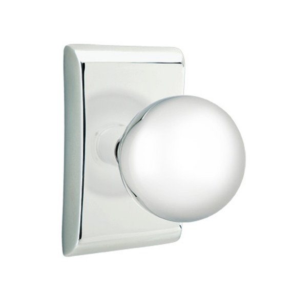 Emtek 5051-OR-US26 Orb Door Knob Dummy Set With Neos Rosette Polished Chrome