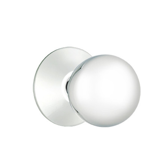 Emtek 5057-OR-US26 Orb Door Knob Dummy Set With Modern Rosette Polished Chrome