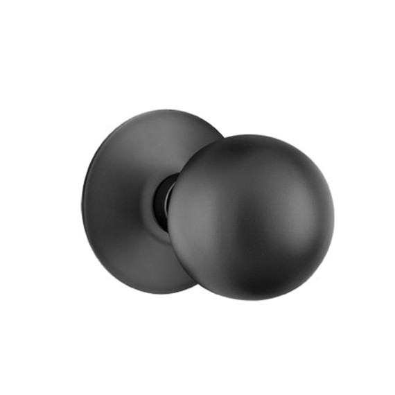 Emtek 5207-OR-US19 Orb Door Knob Privacy Set With Modern Rosette Flat Black