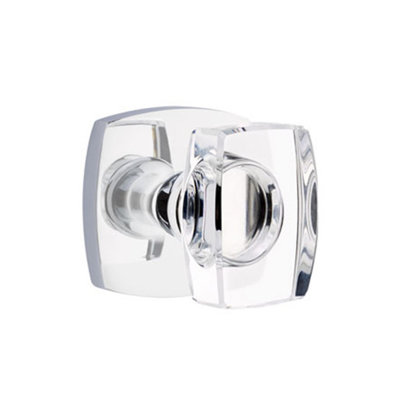 Emtek 5306-WS-US26 Windsor Door Knob Dummy Set With Urban Modern Rosette Polished Chrome