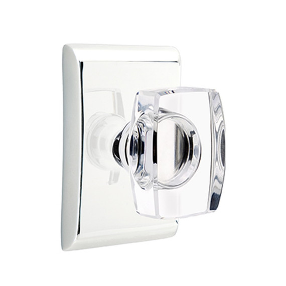 Emtek 5111-WS-US26 Windsor Door Knob Passage Set With Neos Rosette Polished Chrome