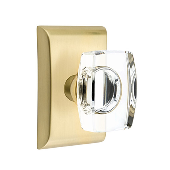 Emtek 5111-WS-US4 Windsor Door Knob Passage Set With Neos Rosette Satin Brass