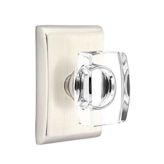 Emtek 5211-WS-US15 Windsor Door Knob Privacy Set With Neos Rosette Satin Nickel