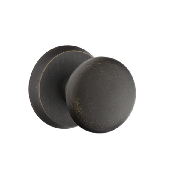 Emtek 7056-WC-MB Winchester Sandcast Bronze Door Knob Dummy Set With #2 Rosette Medium Bronze