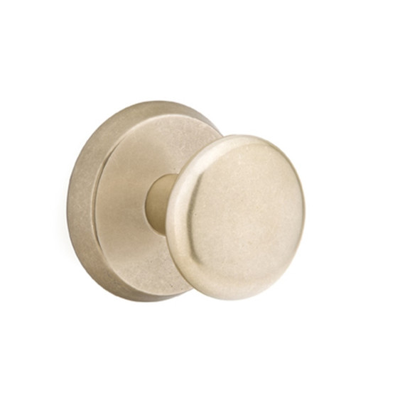 Emtek 7206-WC-TWB Winchester Sandcast Bronze Door Knob Privacy Set With #2 Rosette Tumbled White Bronze